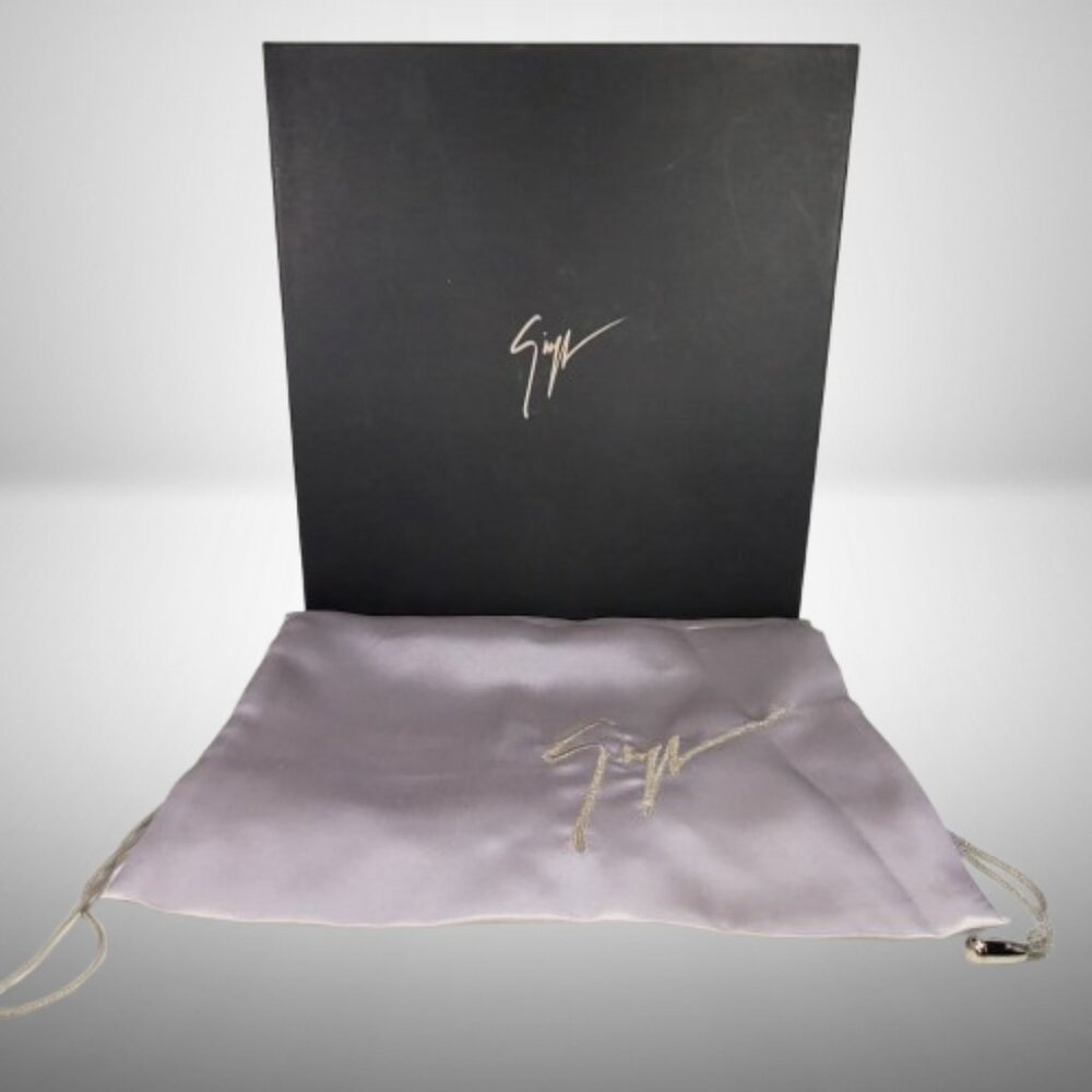 Giuseppe Zanotti Black Leather Shark Tooth Pointed Toe - Size: 38 - Picture 13 of 14